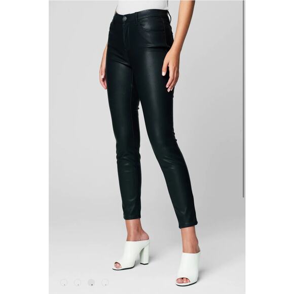 BLANK‎ NYC NWT Spoiler Alert Vegan Leather Mid Rise Skinny Moto Pants Size 24 - Picture 3 of 14